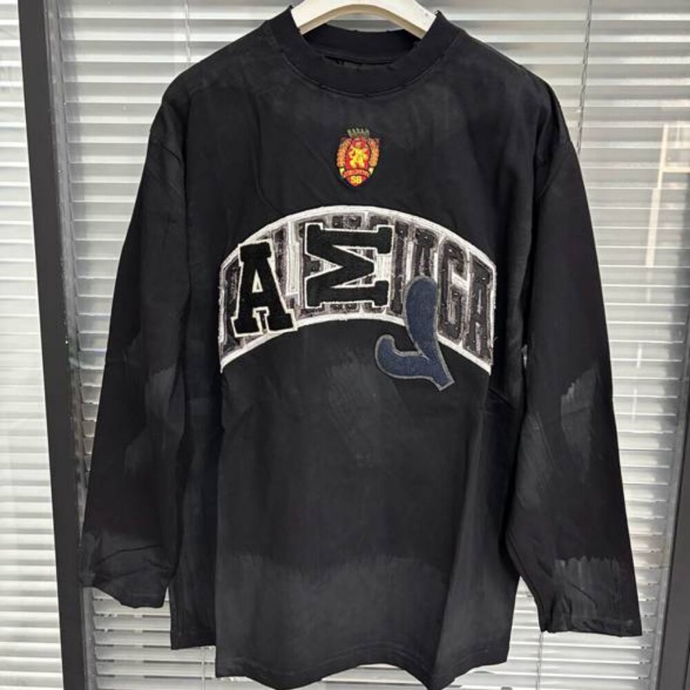Balenciaga black long-sleeved T-shirt